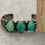 Thumbnail: OLDER Vintage Native American Navajo Turquoise Twisted Rope Silver Bracele