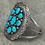 Thumbnail: Vintage Navajo Tommy Moore Turquoise Cluster Sterling Bracelet