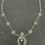 Thumbnail: ZUNI ROSE MARY JAMES snake eye Turquoise Blossom Flower Sterling necklace 17.5"