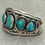 Thumbnail: RARE Vintage CARL ALLEN BEGAY NAVAJO Turquoise CARINATED Silver Bracelet 72.5g