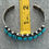 Thumbnail: OLD VINTAGE 40's-50's Native AmericanNavajo turquoise double row Silver Bracelet