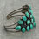 Thumbnail: Vintage 70's NAVAJO FRANK ARVISO ROYSTON Turquoise Cluster Sterling Bracelet