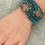 Thumbnail: Native American Navajo WILFORD BEGAY petitpoint Turquoise Sterling Bracelet