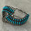 Thumbnail: Native American Navajo WILFORD BEGAY petitpoint Turquoise Sterling Bracelet
