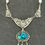 Thumbnail: NAVAJO CLEM NALWOOD STERLING NECKLACE  INTERCHANGEABLE TURQUOISE & ONYX PENDANT