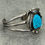 Thumbnail: Vintage Navajo FREDA WOODMAN HANSEN Turquoise Sterling Bracelet 43+g 6.75 in