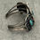 Thumbnail: Vintage Native American Navajo Turquoise Carinated Sterling Bracelet Sz6.25