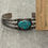 Thumbnail: Old Vintage NAVAJO LONE MOUNTAIN Turquoise Silver bracelet
