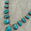 Thumbnail: Vintage Navajo ITHACA PEAK Turquoise Sterling Silver NECKLACE & EARRINGS set