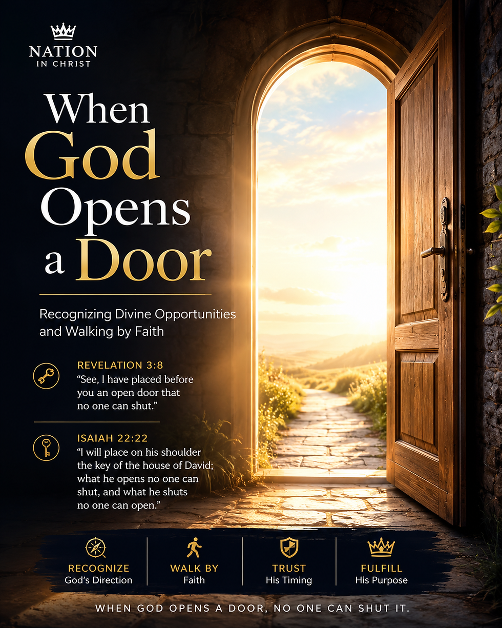 When God opens a door