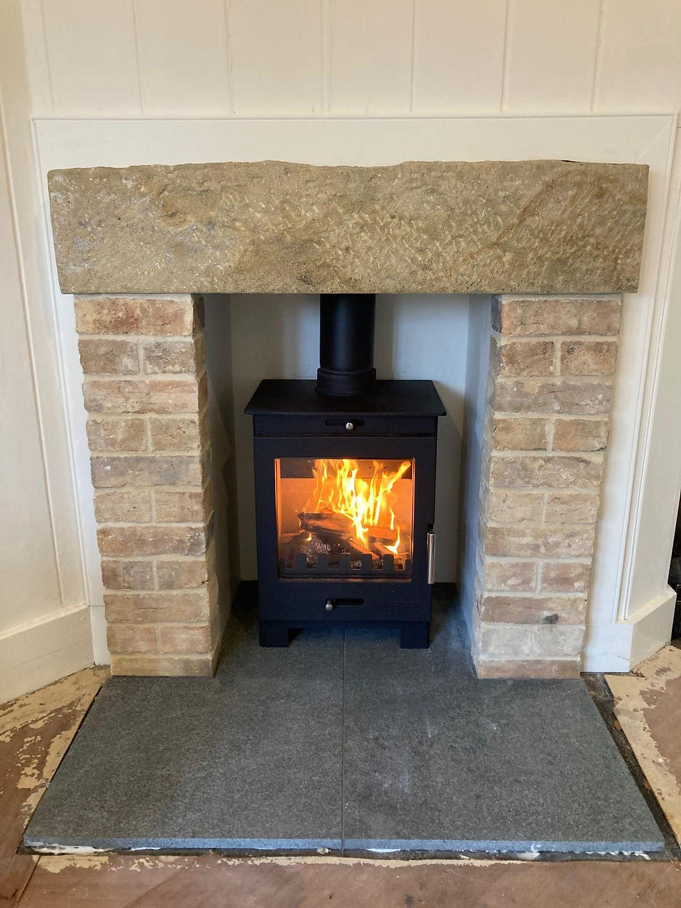 Log burner installed