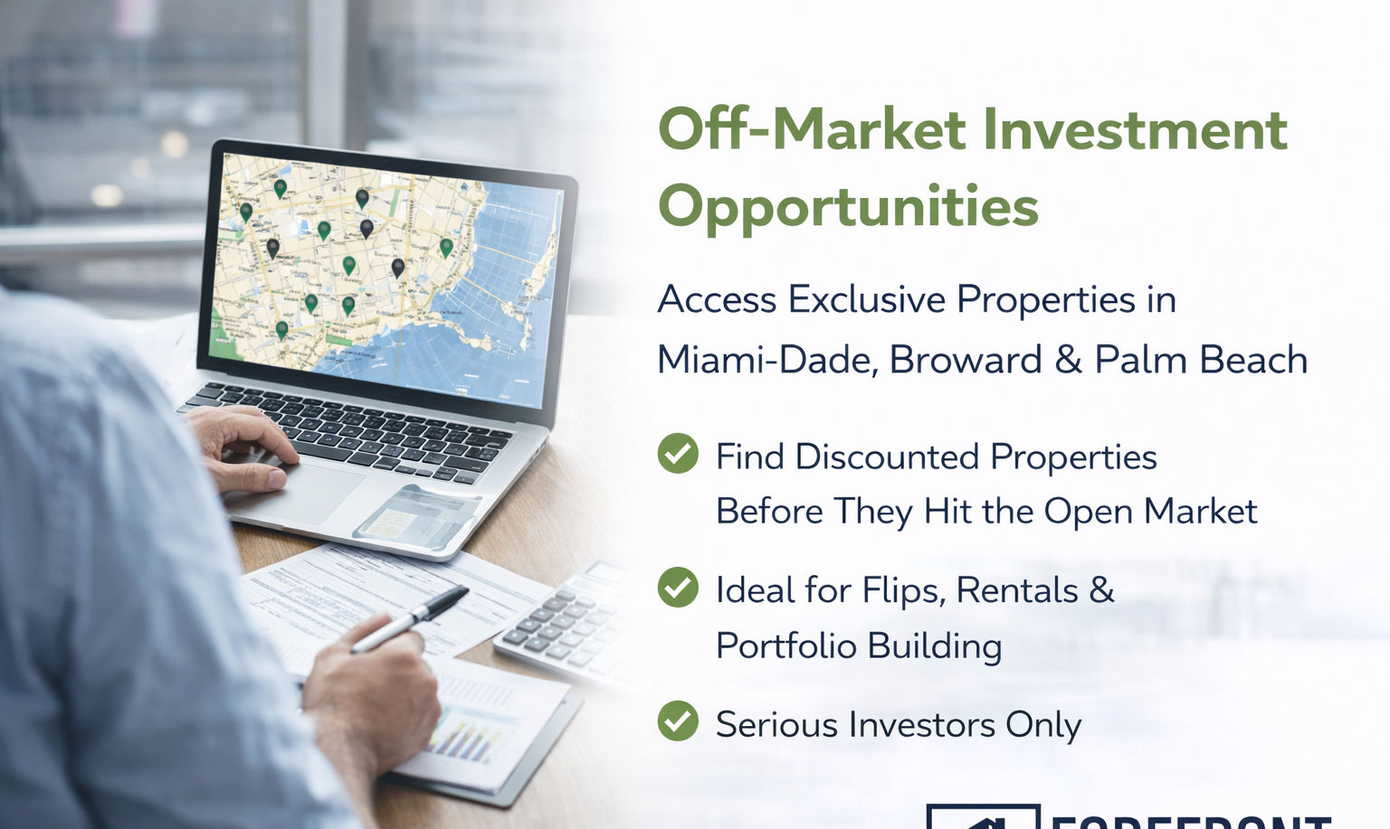 Real estate investor strategy call for off-market properties in Miami with Forefront Property Solutions