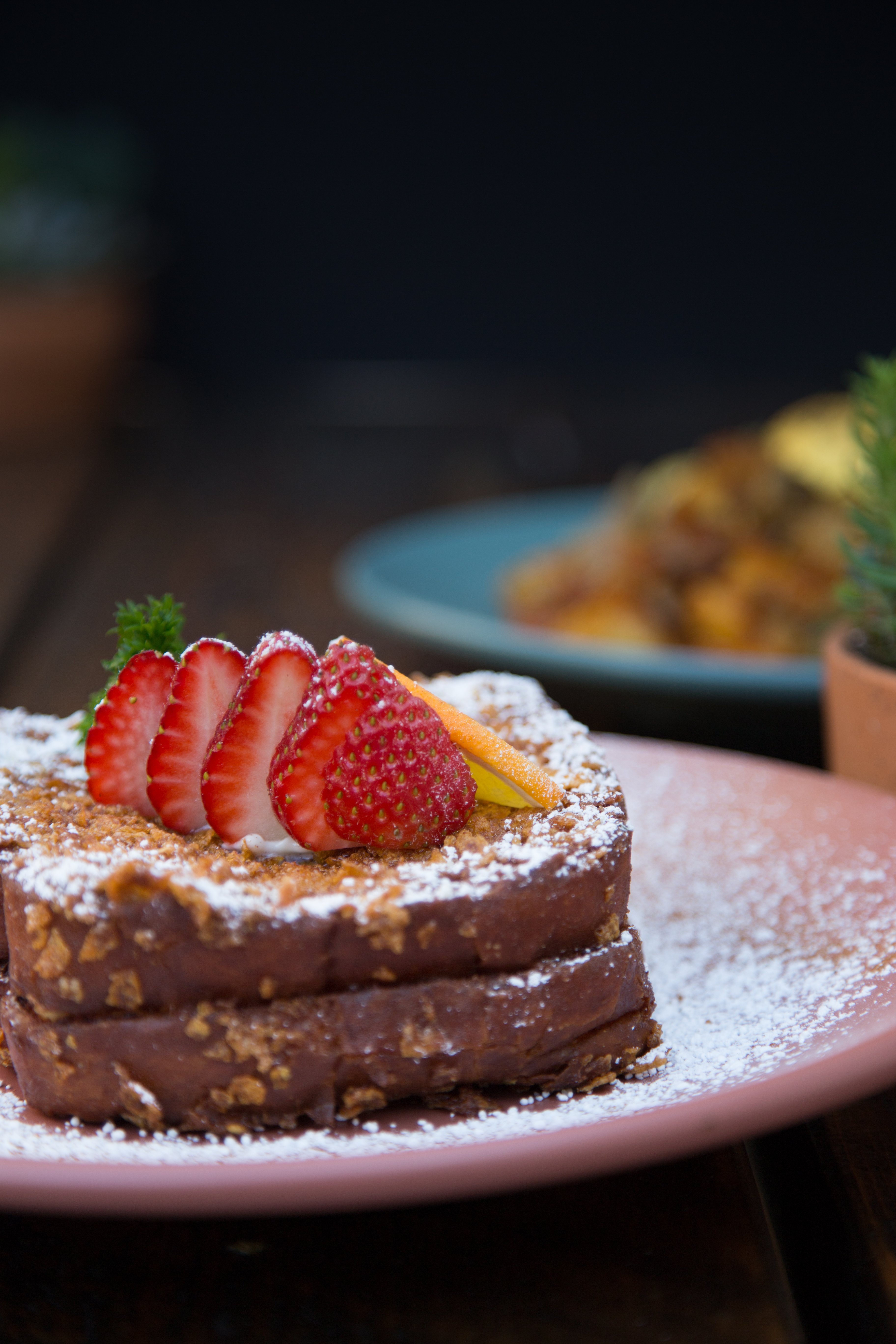 Mascarpone Blueberry Stuffed Crunch French Toast