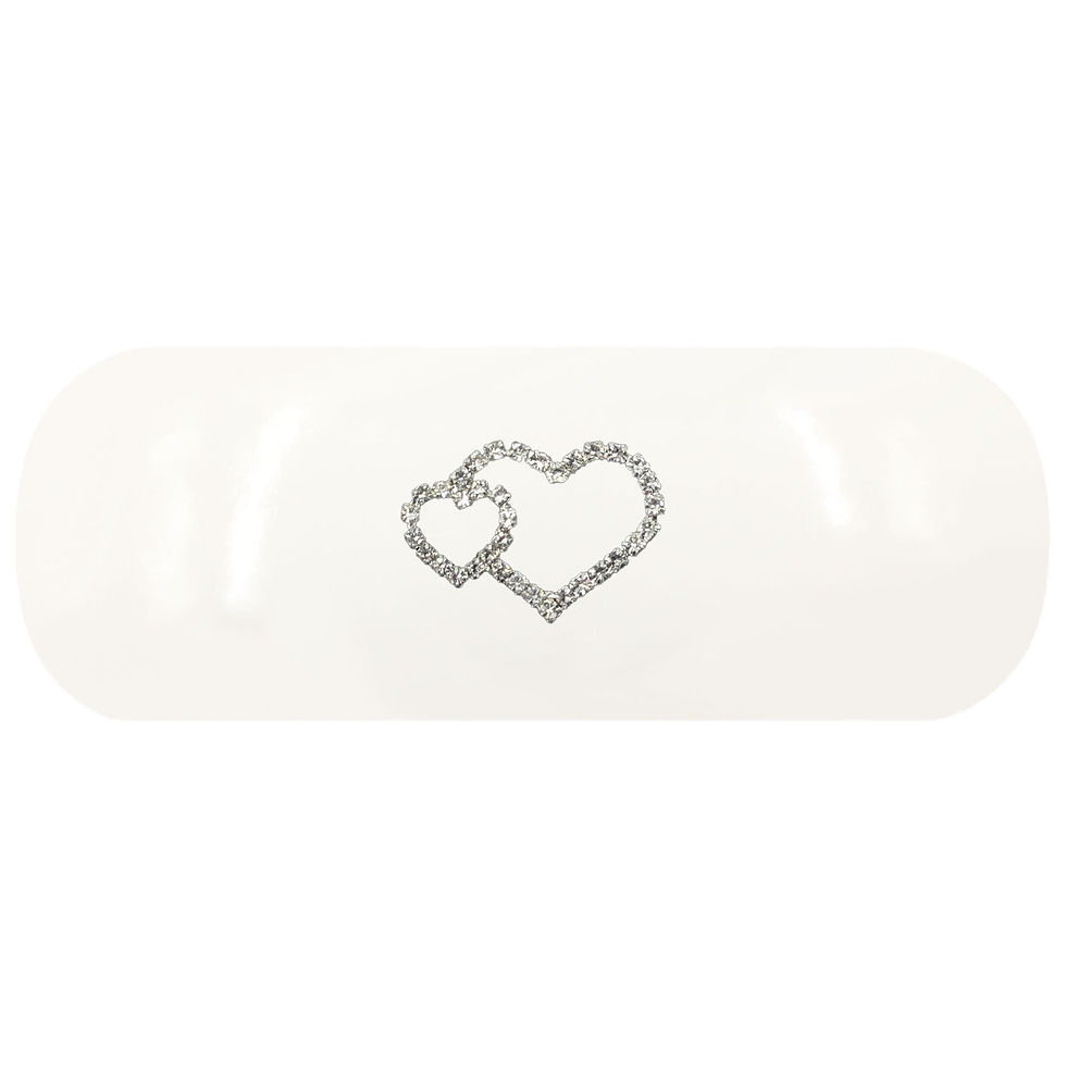 Diamante Hearts Entwined Glasses Case