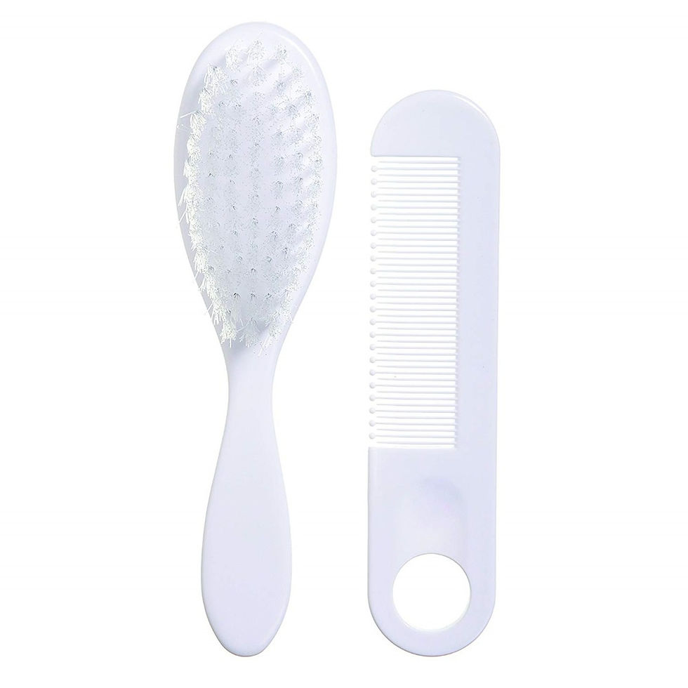 Thumbnail: White Baby Brush and Comb Set