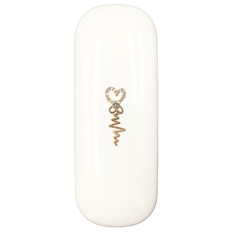 Rhinestone Heart Balloon Glasses Case