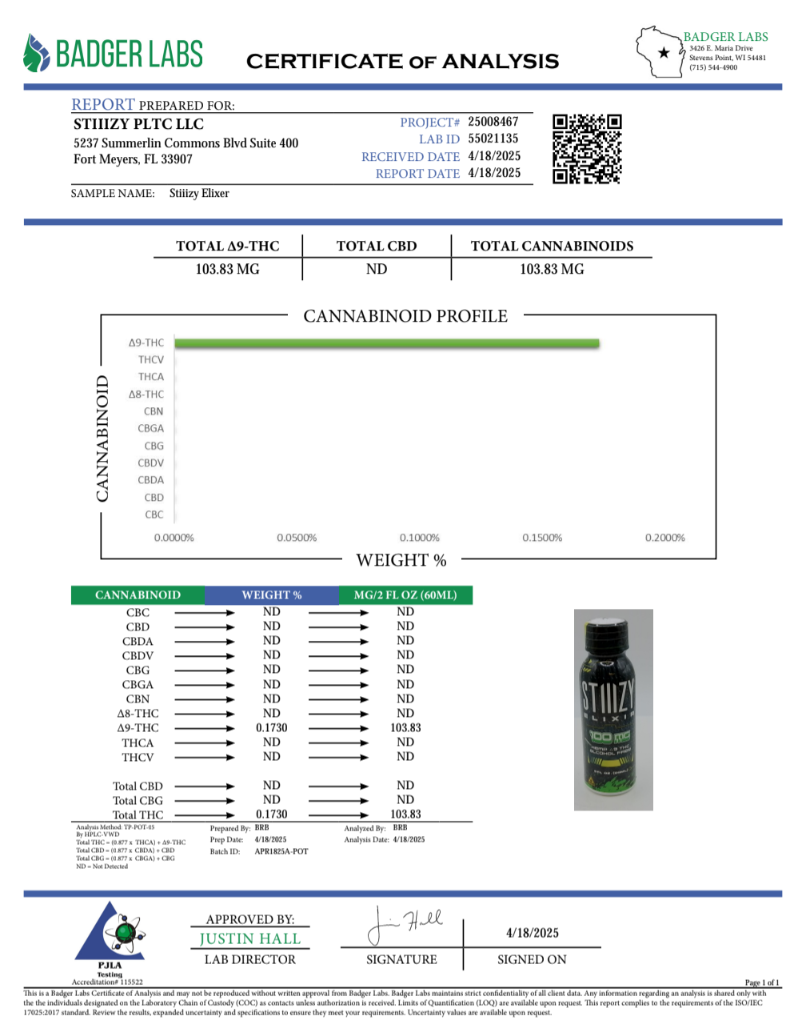 Thumbnail: STIIIZY - THC Elixir - 100mg THC - 2oz