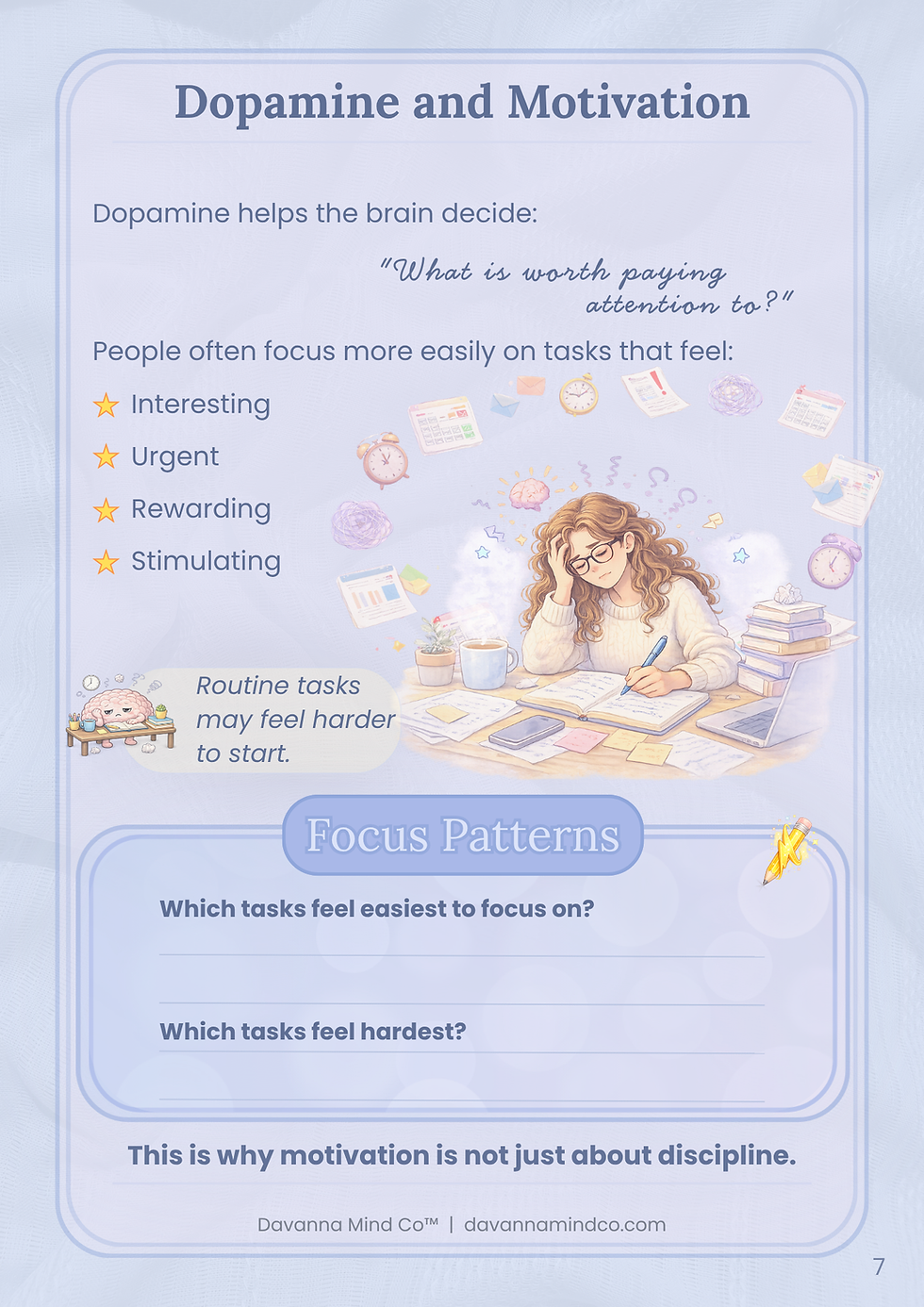 Thumbnail: Why Can’t I Focus? — Interactive Printable Workbook (UK Edition)