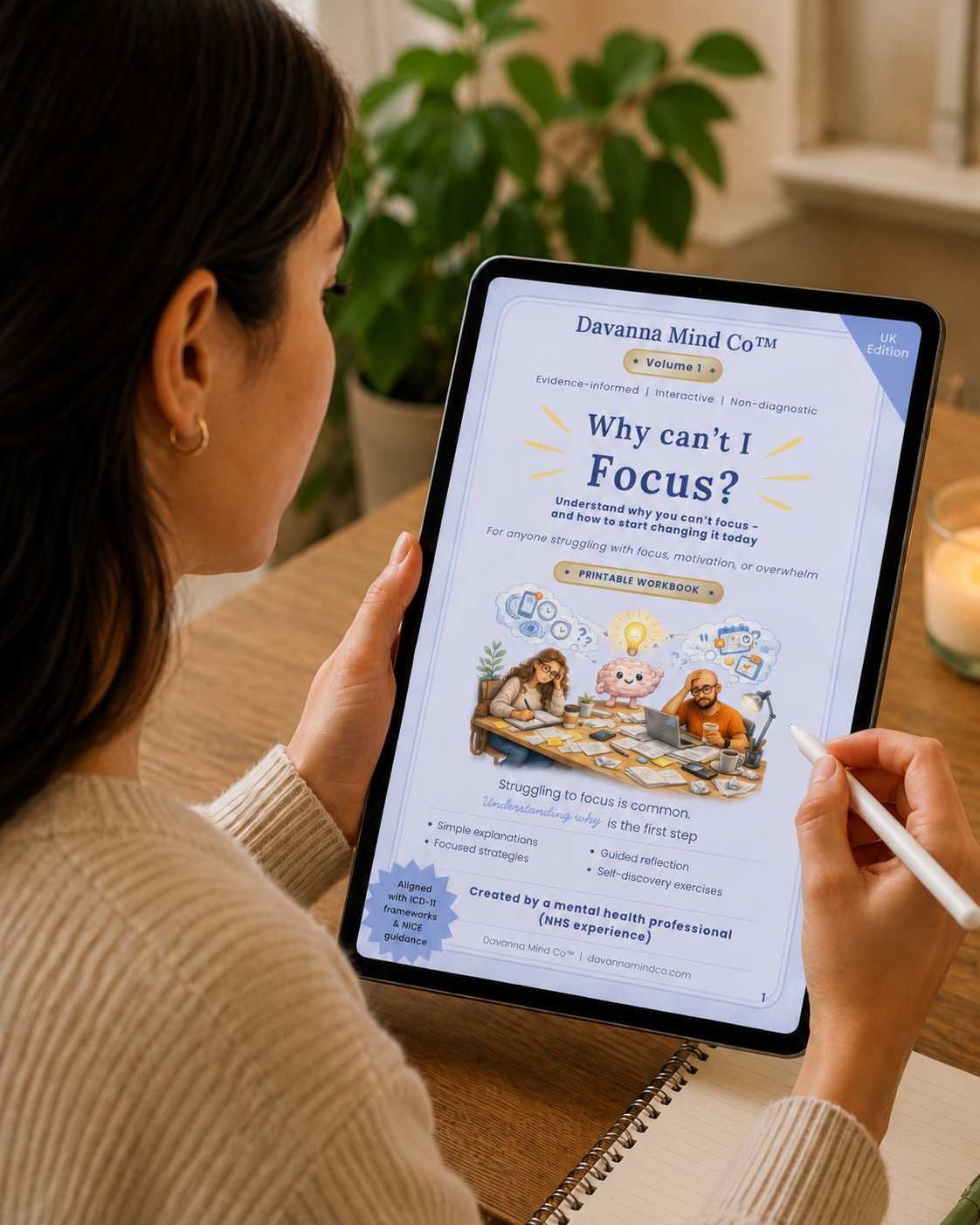Why Can’t I Focus? — Interactive Printable Workbook (UK Edition)