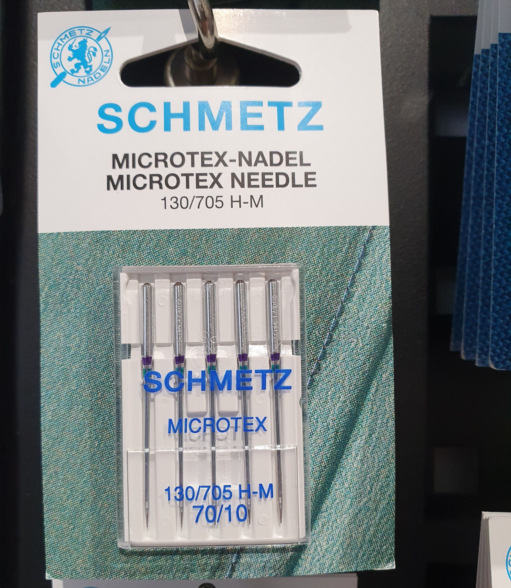 5 aiguilles Schmetz Microtex n°70