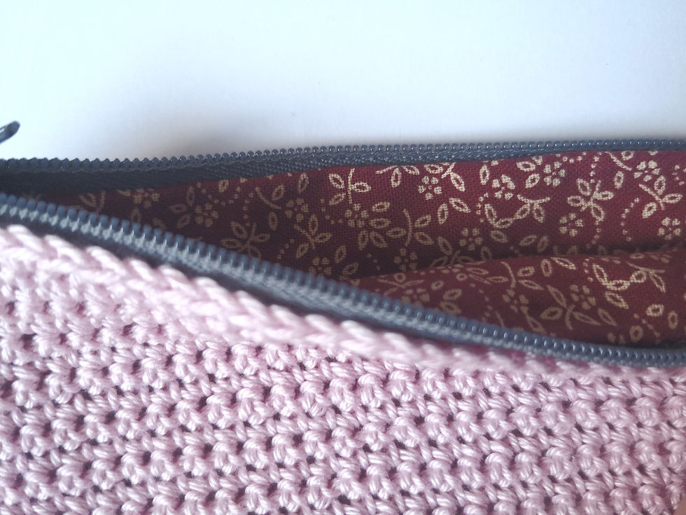 Thumbnail: light purple crochet zip purse