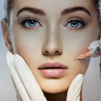 Facial injection illustration