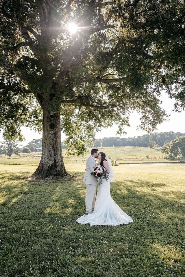 Willow Oak, Bride and Groom, Linen Suit, Wedding Gown, Lakeside Ceremony, Townsend, Walland