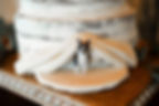 Wedding cake with dog, white icing, man's best friend, The Lake at Willow Oaks, Cake stand