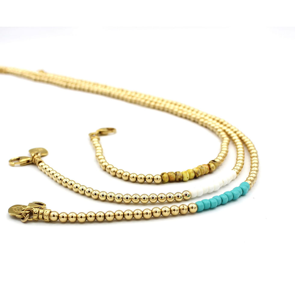 double wrap gold filled and crystal glass beads Bracelet צמיד כפול מגולדפילד וחרוזי זכוכית קריסטל