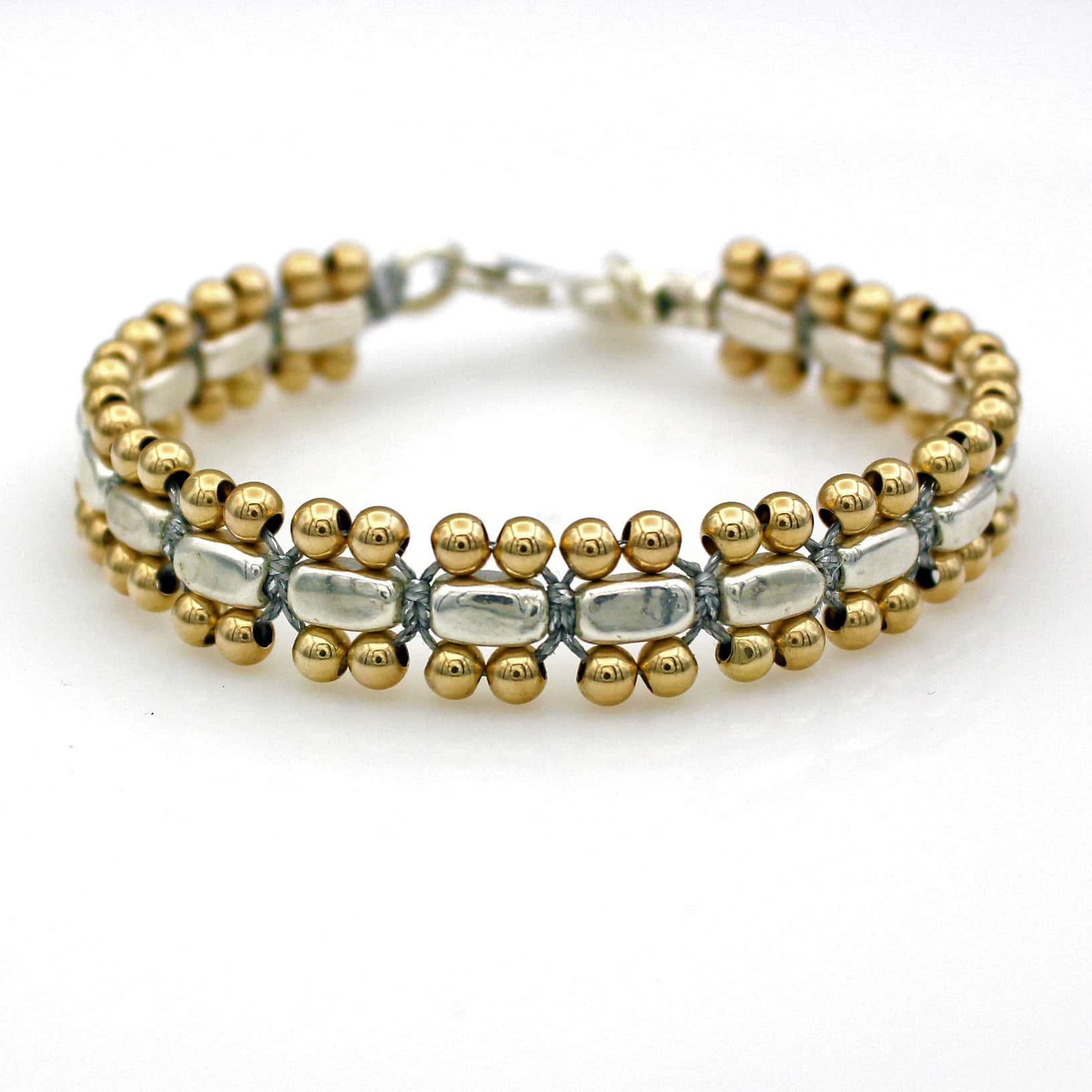 צמיד כסף וזהב BR1092