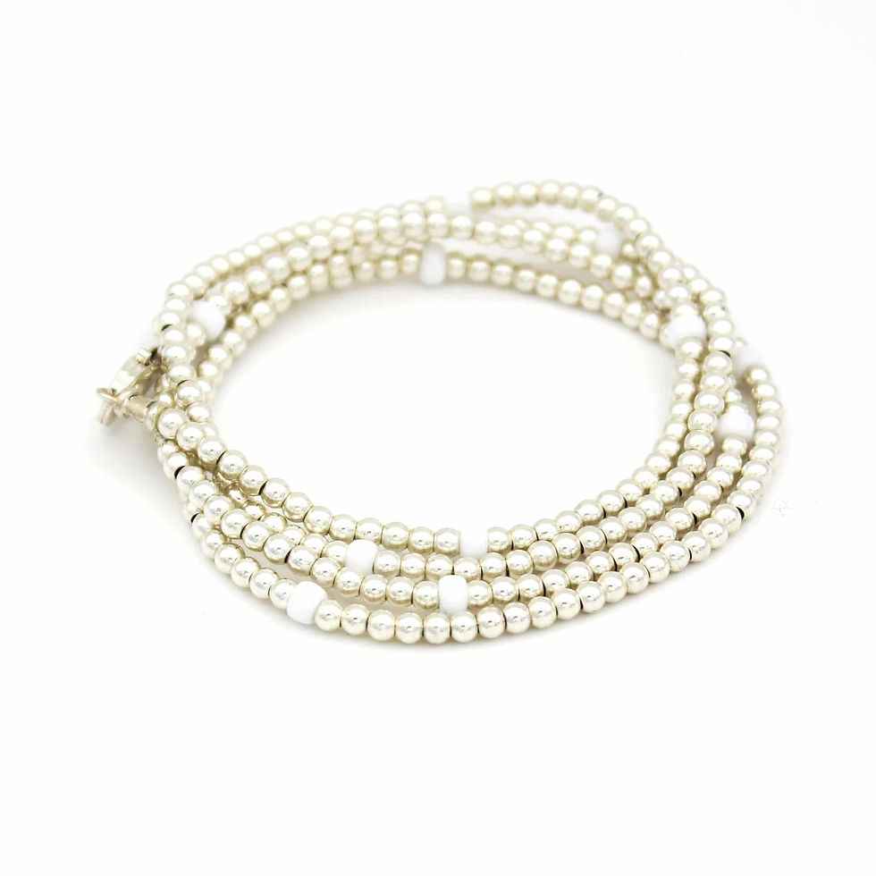 Thumbnail: A silver bracelet with color touches BR1012 