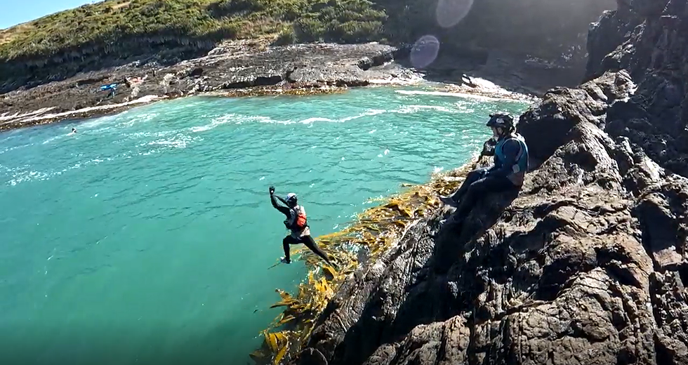 Nick jumping in after David