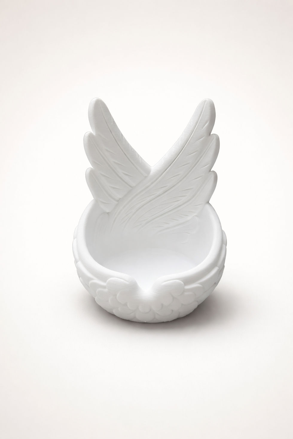 Petit plat blanc en forme d'ailes