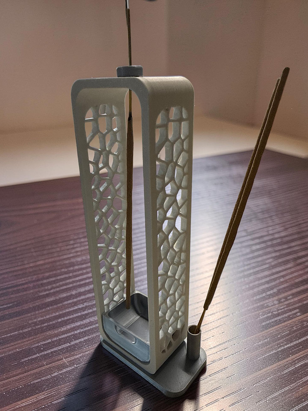 Miniature : Support porte-clés PLA imprimé 3D, motif géométrique