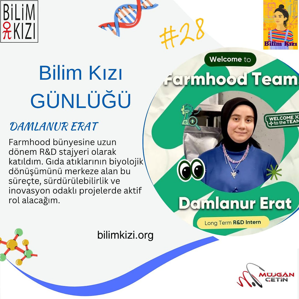 Bilim Kızı Damlanur Erat @farmhood.co bünyesinde uzun dönem #sürdürülebilirlik #inovasyon projelerinde #stajer olmaya hak kazandı 👏👏👏 gurur duyuyor alkışlıyoruz 🧿🧿🧿