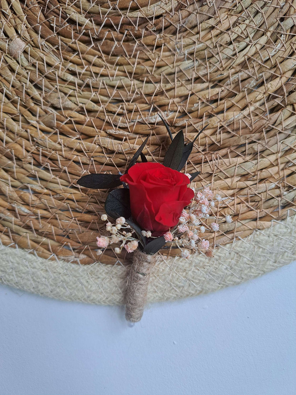 Miniature : Boutonnière Mallorie avec rose