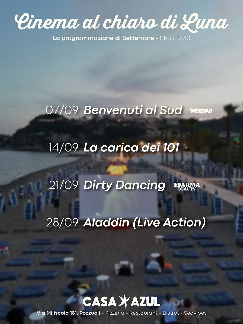 LUNEDI' CINEMA AL CHIARO DI LUNA 28.09