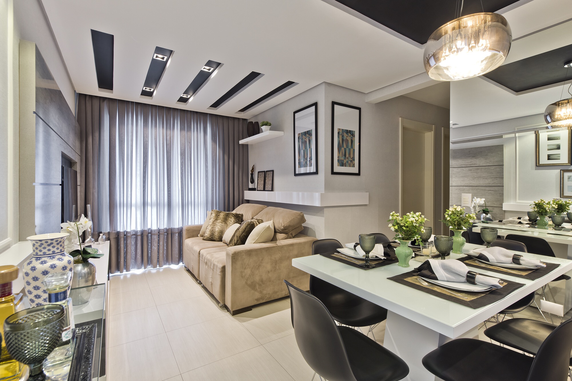 Sala de jantar + estar