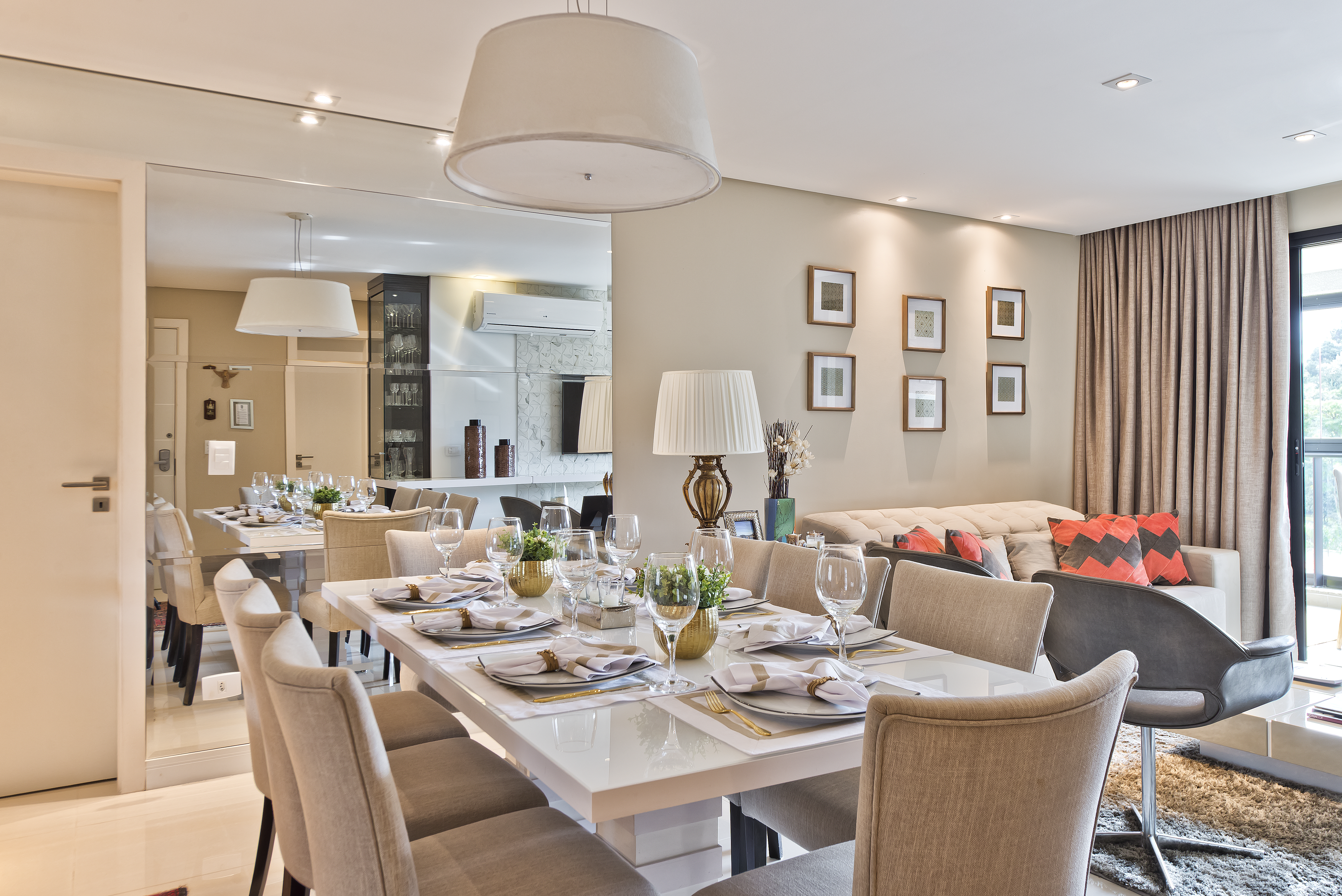 Sala de jantar + estar