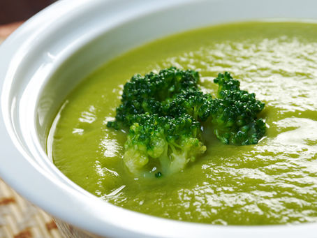 Sopa de brócolis com couve-flor