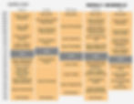 graphic showing class schedule