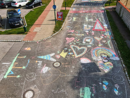 Straßenbemalung der Volksschule Siegendorf