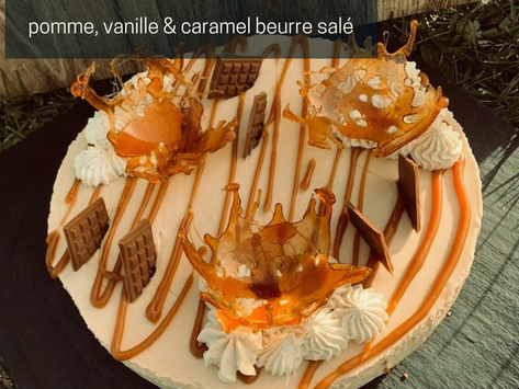 Entremet Caramel / pomme, vanille & caramel beurre salé