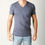 Thumbnail: Casual v Neck T Shirts Men Slim Style Basic Blank Tshirt No Label