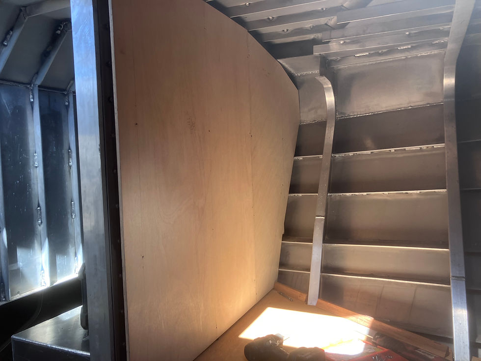 Bulkhead lining in fo'c's'le
