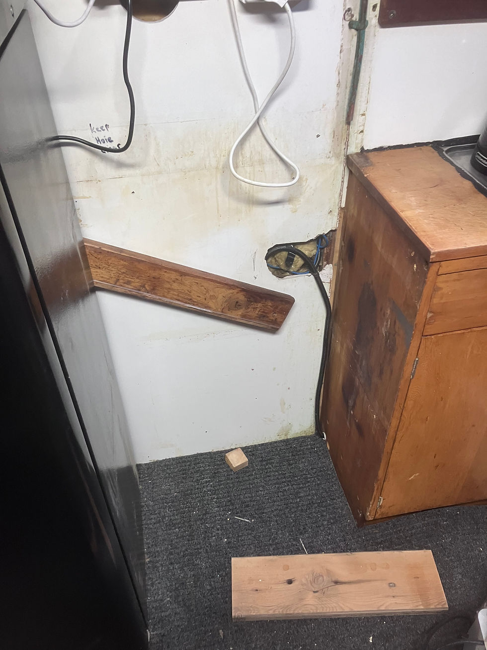 Old oven removed