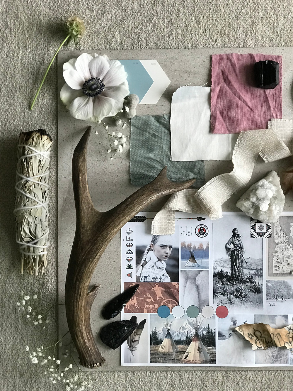 Textural elements for a winter wedding in Idaho