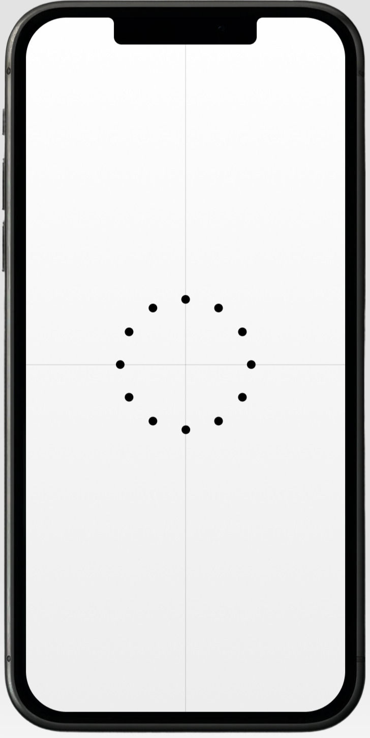 Smartphone con schermo bianco