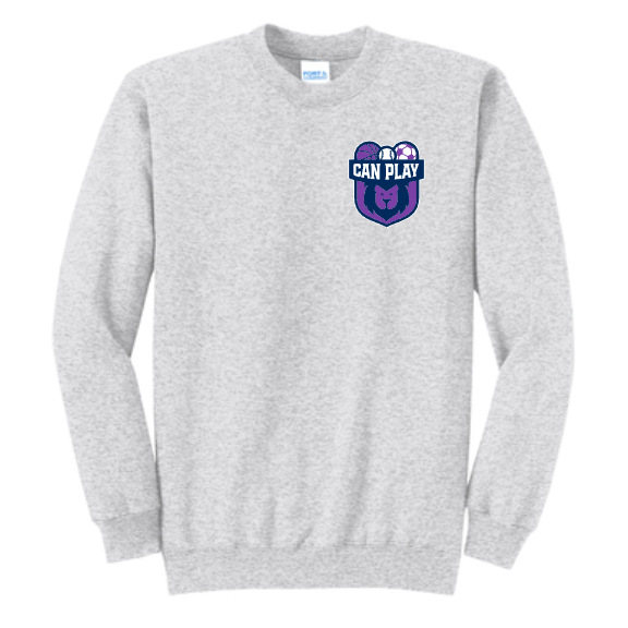 Can Play Front Left Chest Crew Neck Sweatshirt