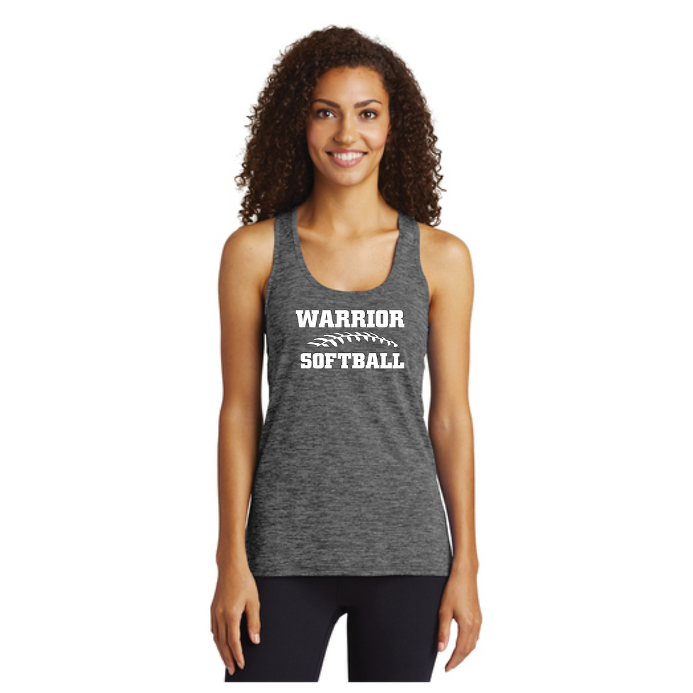 Thumbnail: WHS Softball Sport-Tek® Ladies PosiCharge® Electric Heather Racerback Tank